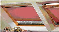 Beispiel Plisseeanlagen für Dachfenster